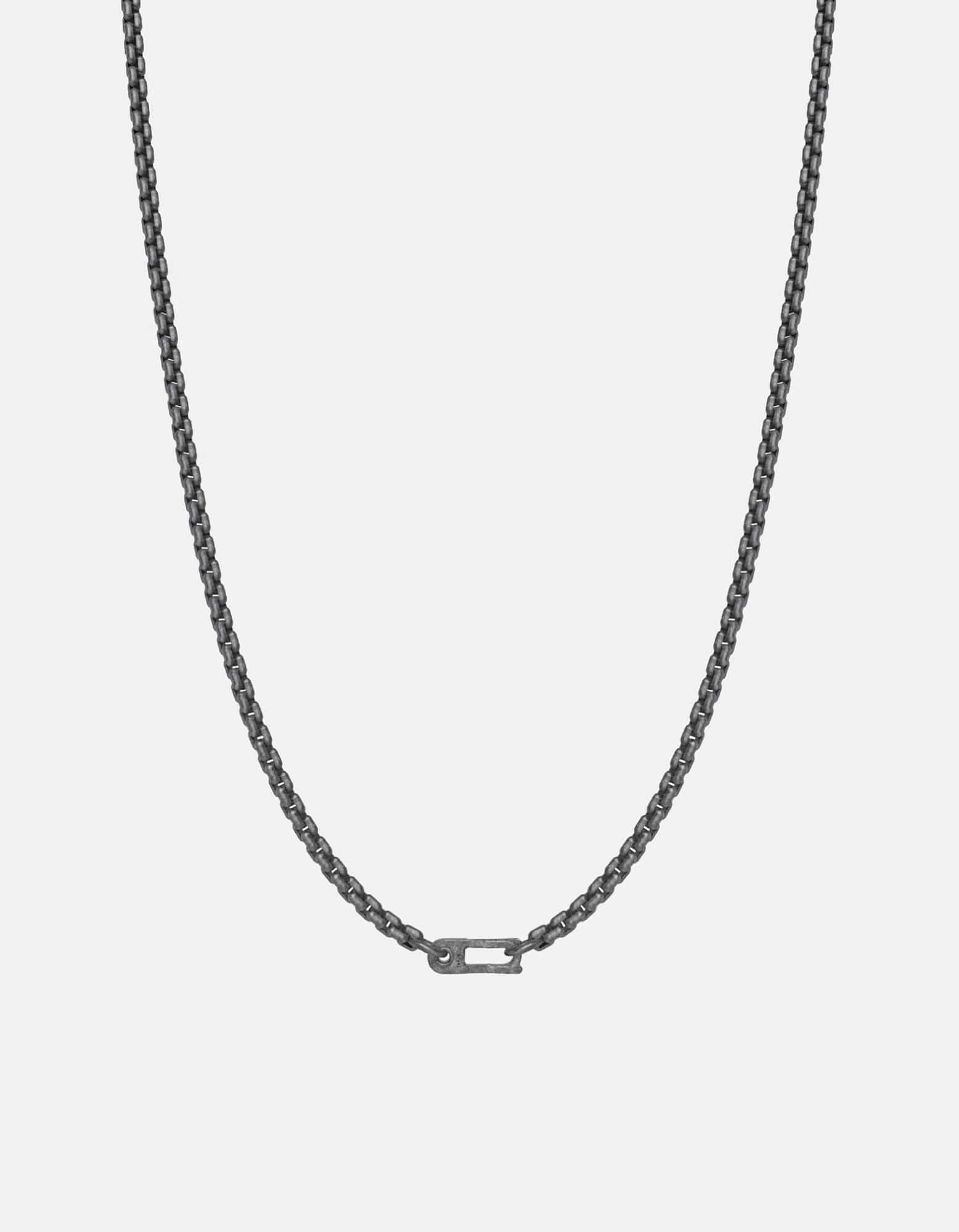 Miansai Necklaces Annex Venetian Chain Necklace, Sterling Silver Oxidized Brushed / 21in.