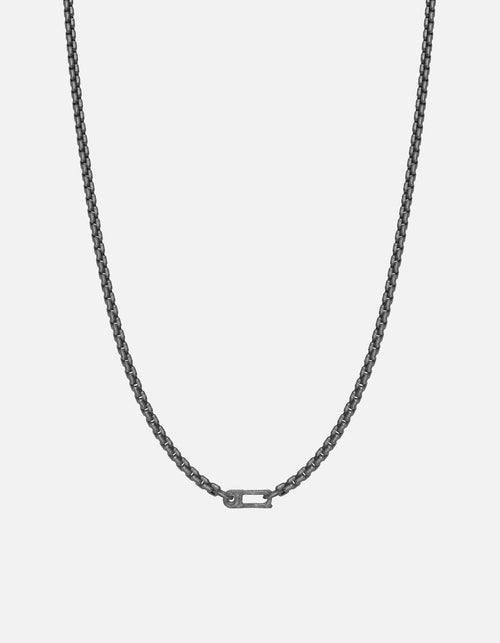 Miansai Necklaces Annex Venetian Chain Necklace, Sterling Silver Oxidized Brushed / 21in.