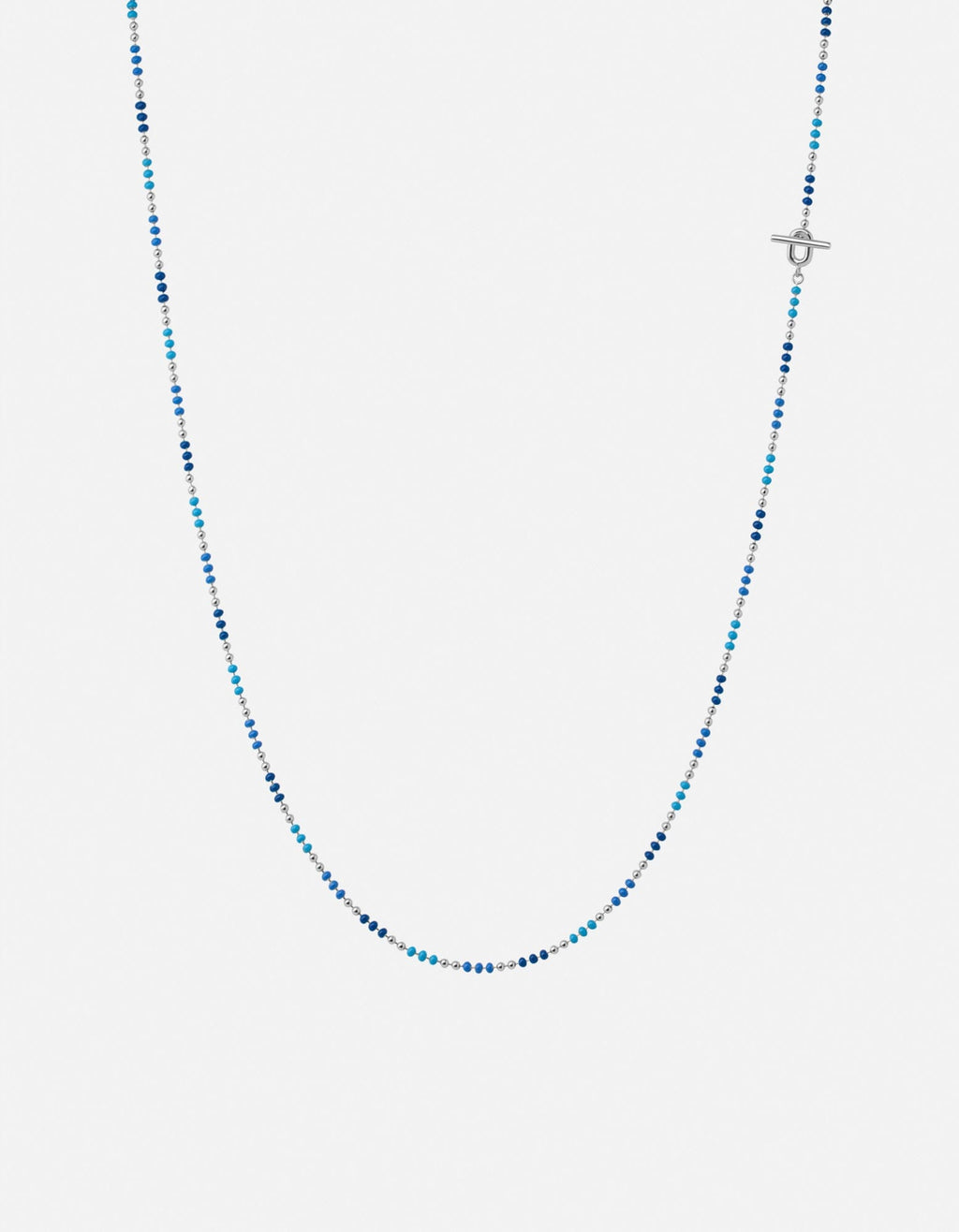 Miansai Necklaces Orb 1.5mm Chain Necklace, Sterling Silver w/Blue Enamel Blue/Silver / 21in.