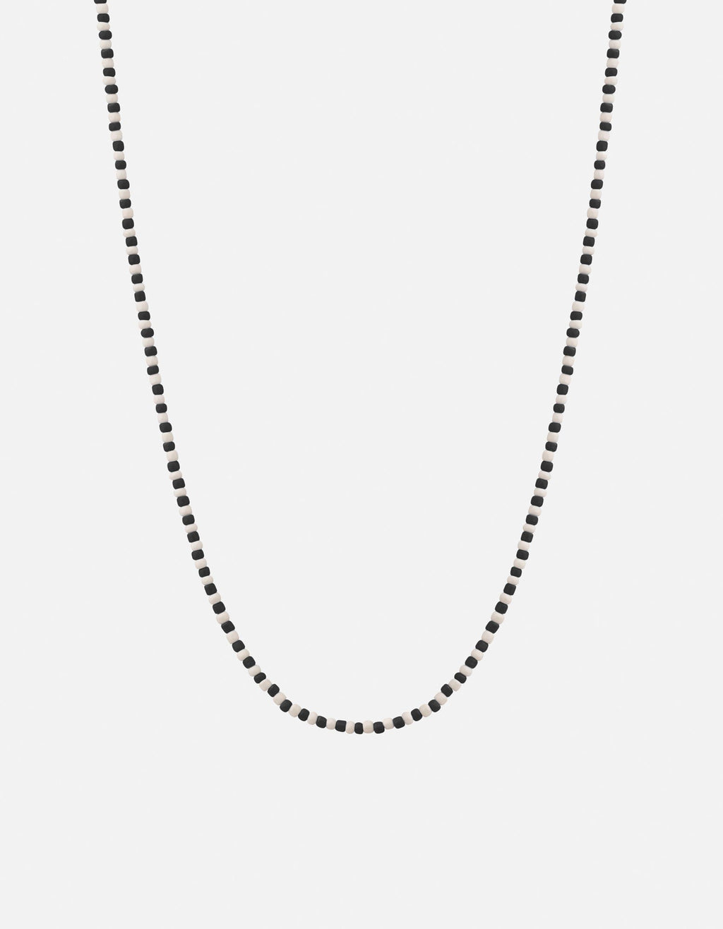 Niko Bead Necklace, Sterling Silver / Black