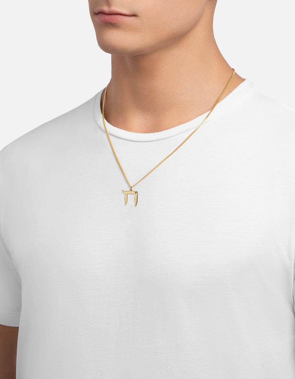 Chai Pendant Necklace, Gold Vermeil