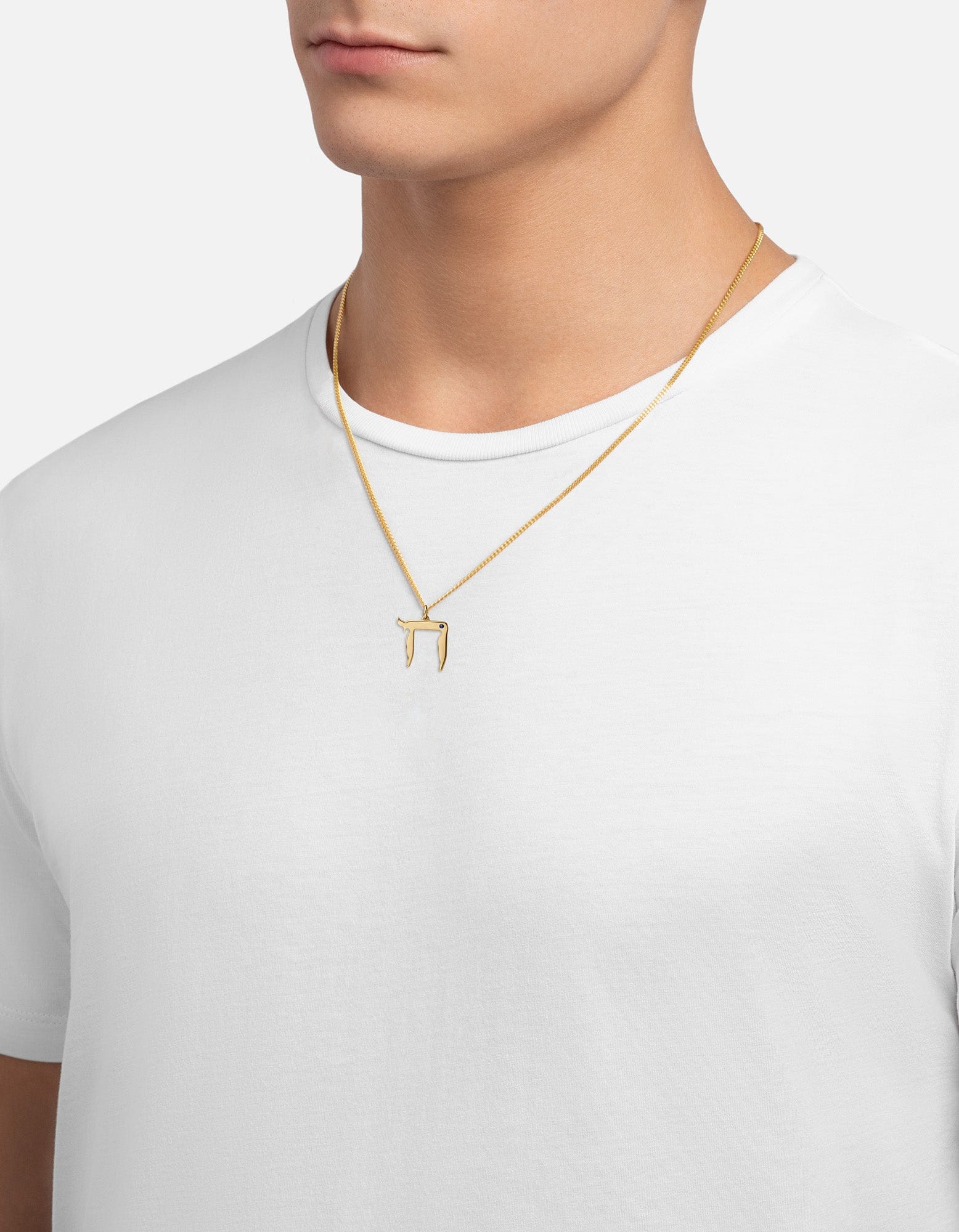 Chai Pendant Necklace, Gold Vermeil