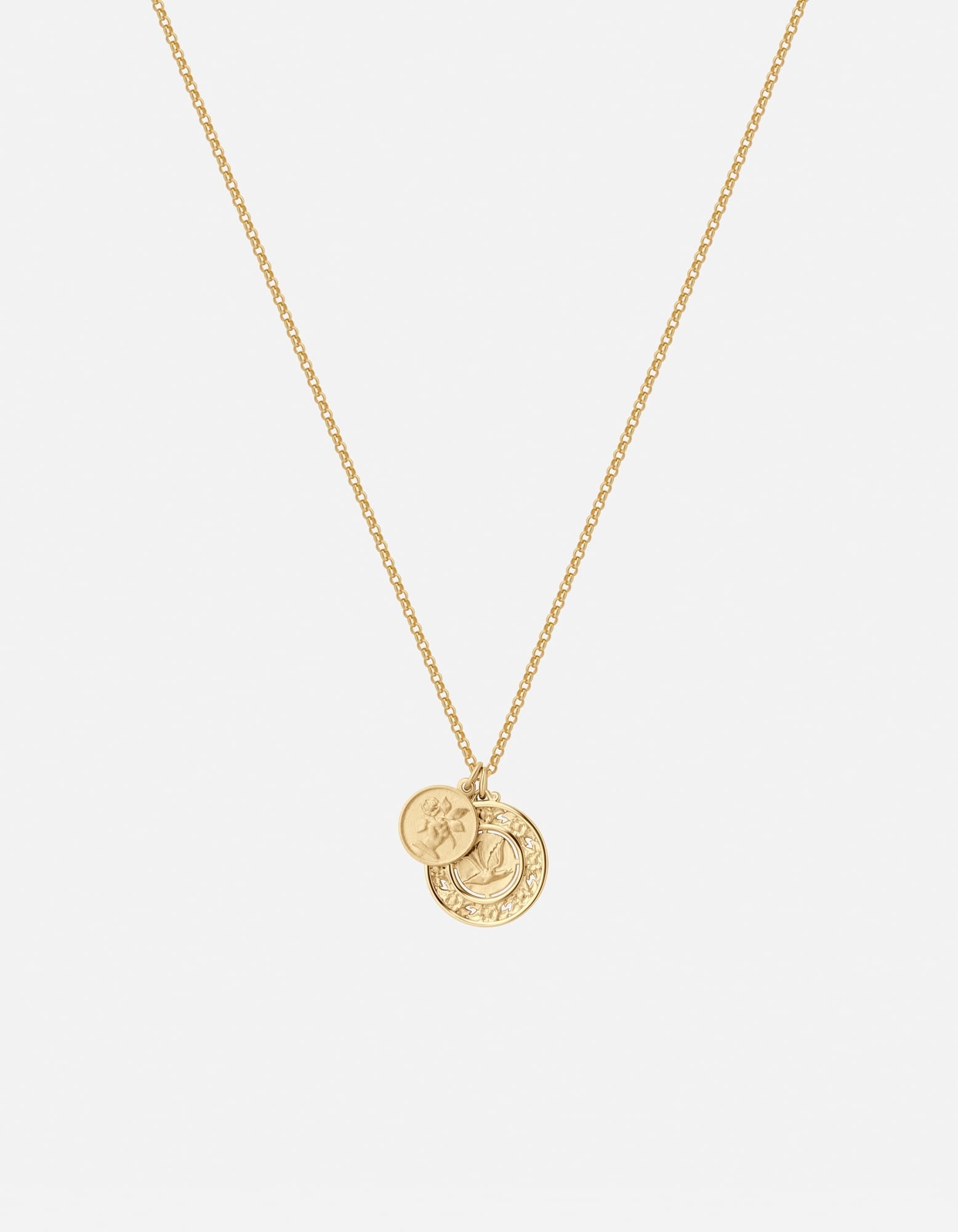 Miansai Necklaces Garden Dove Pendant Necklace, Gold Vermeil Polished Gold / 16in.-18in.