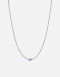 Miansai Necklaces Single Blue Eye Necklace, Sterling Silver w/Enamel Blue / 21-22in.