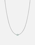 Miansai Necklaces Single Green Eye Necklace, Sterling Silver w/Enamel Green / 21-22in.