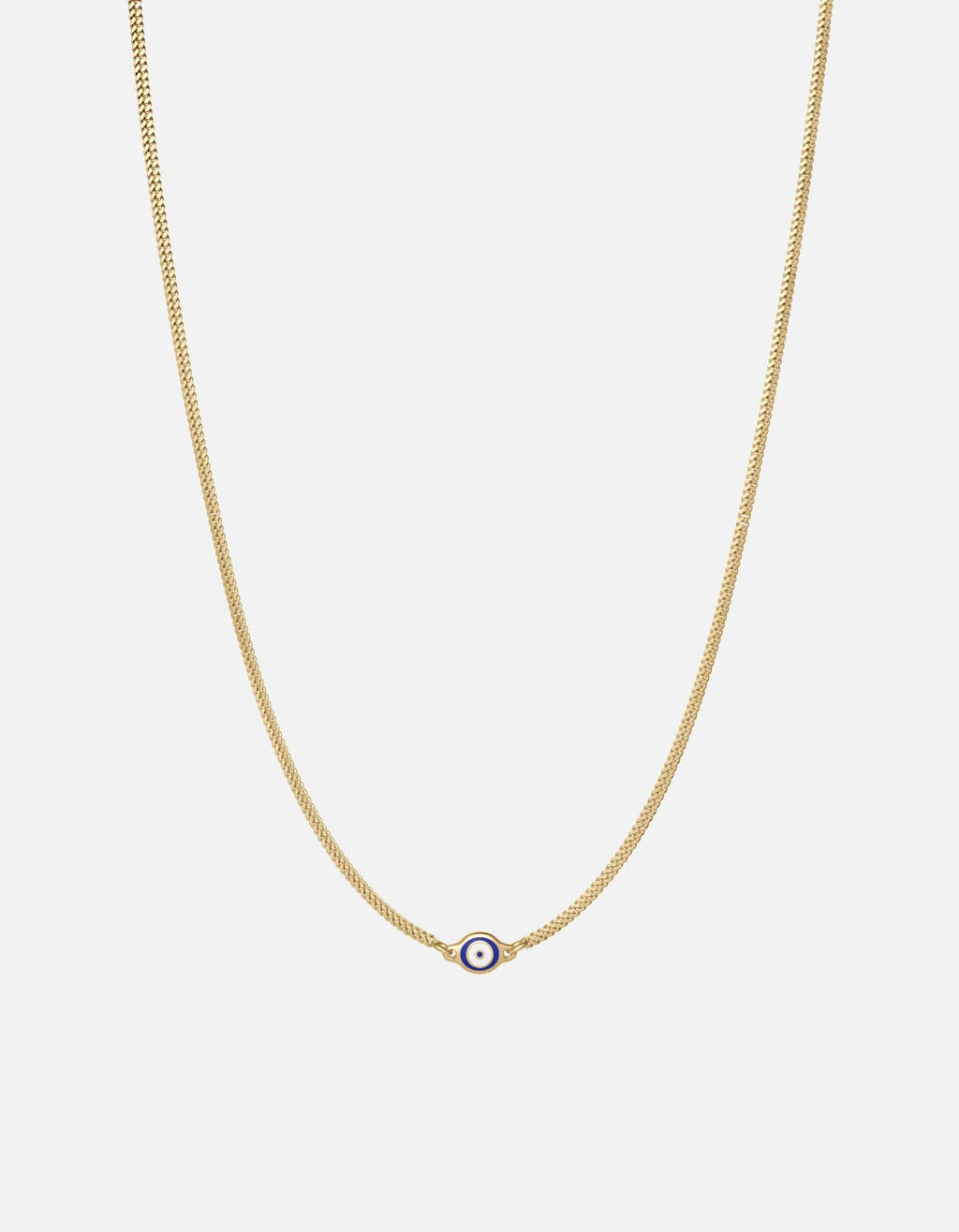 Miansai Necklaces Single Blue Eye Necklace, Gold Vermeil w/Enamel Blue / 21-22in.