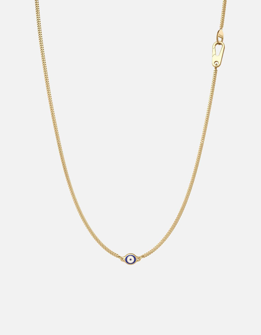 Single Evil Eye Necklace, Gold Vermeil / Blue