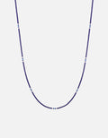 Miansai Necklaces Avi Necklace, Sterling Silver w/Heishi Beads Blue / 22in.