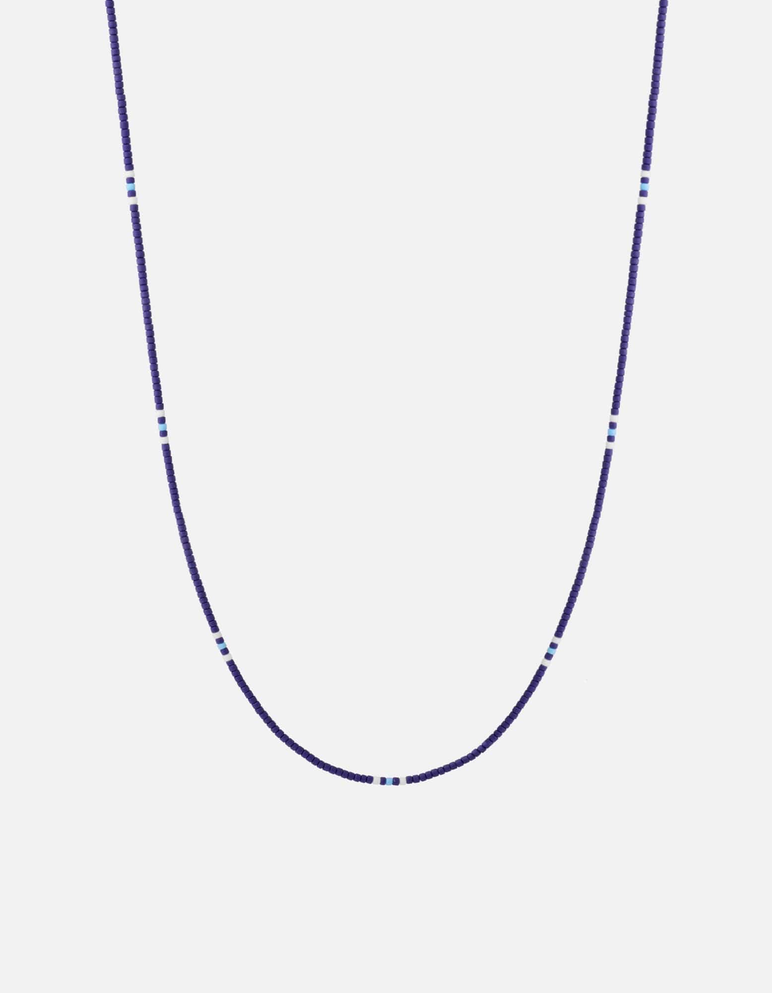Miansai Necklaces Avi Necklace, Sterling Silver w/Heishi Beads Blue / 22in.
