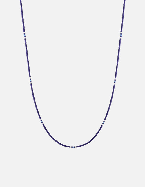 Miansai Necklaces Avi Necklace, Sterling Silver w/Heishi Beads Blue / 22in.