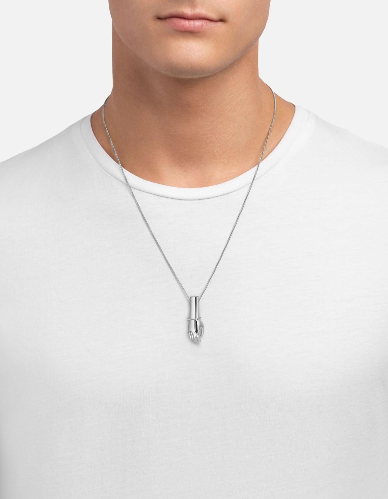 Roach Clip Pendant Necklace, Sterling Silver