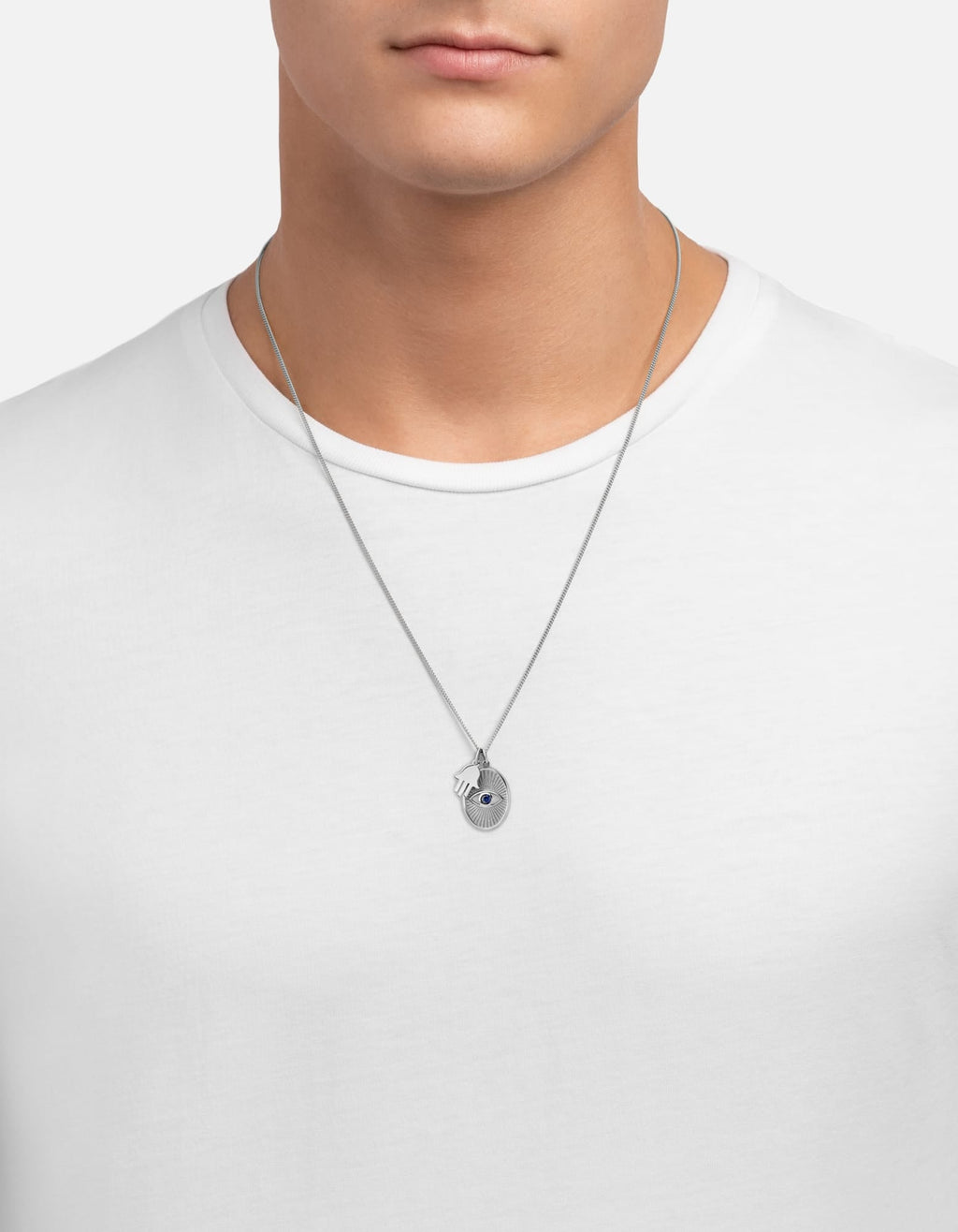 Third Eye Pendant Necklace, Sterling Silver