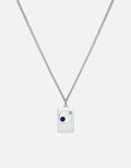 Miansai Necklaces Orbit Pendant Necklace, Sterling Silver / Blue Blue / 24in.