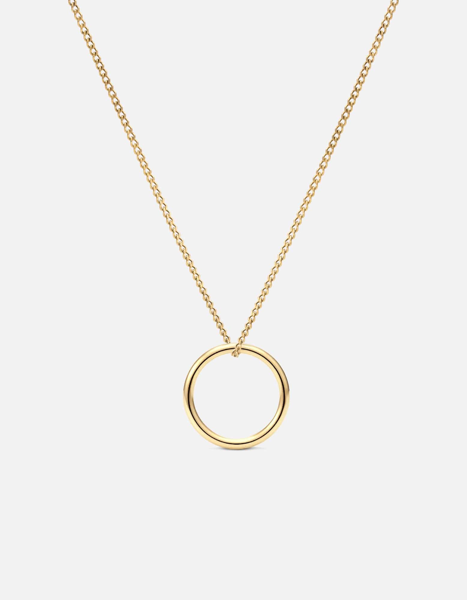 Miansai Necklaces Carolyn Ring Pendant Necklace, Gold Vermeil Polished Gold / 21in.