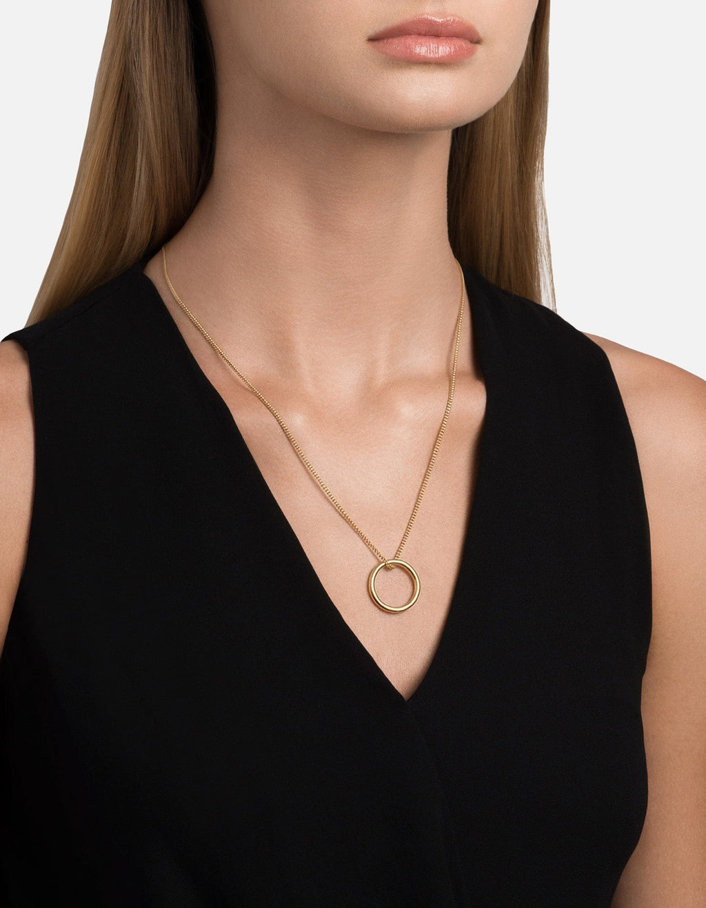 Carolyn Ring Pendant Necklace, Gold Vermeil