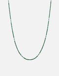 Miansai Necklaces Avi Bead Necklace, Sterling Silver / Green Green / 22in.