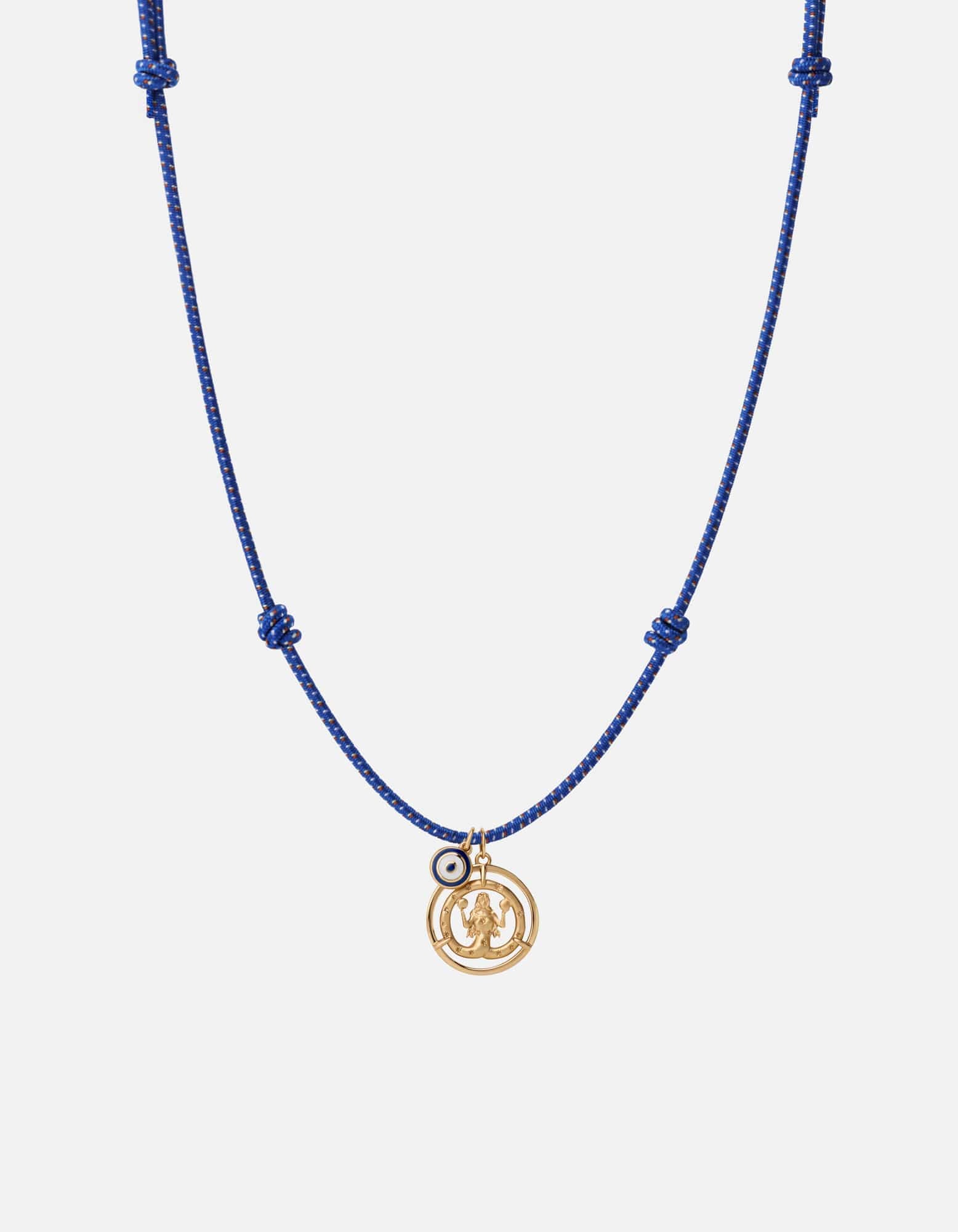 Miansai Necklaces Eternita Bungee Necklace, Gold Vermeil / Cobalt Blue Cobalt / O/S