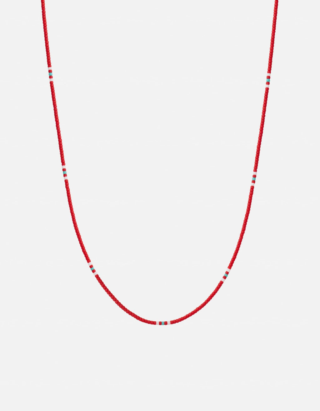 Miansai Necklaces Avi Bead Necklace, Sterling Silver / Red Red / 22in.