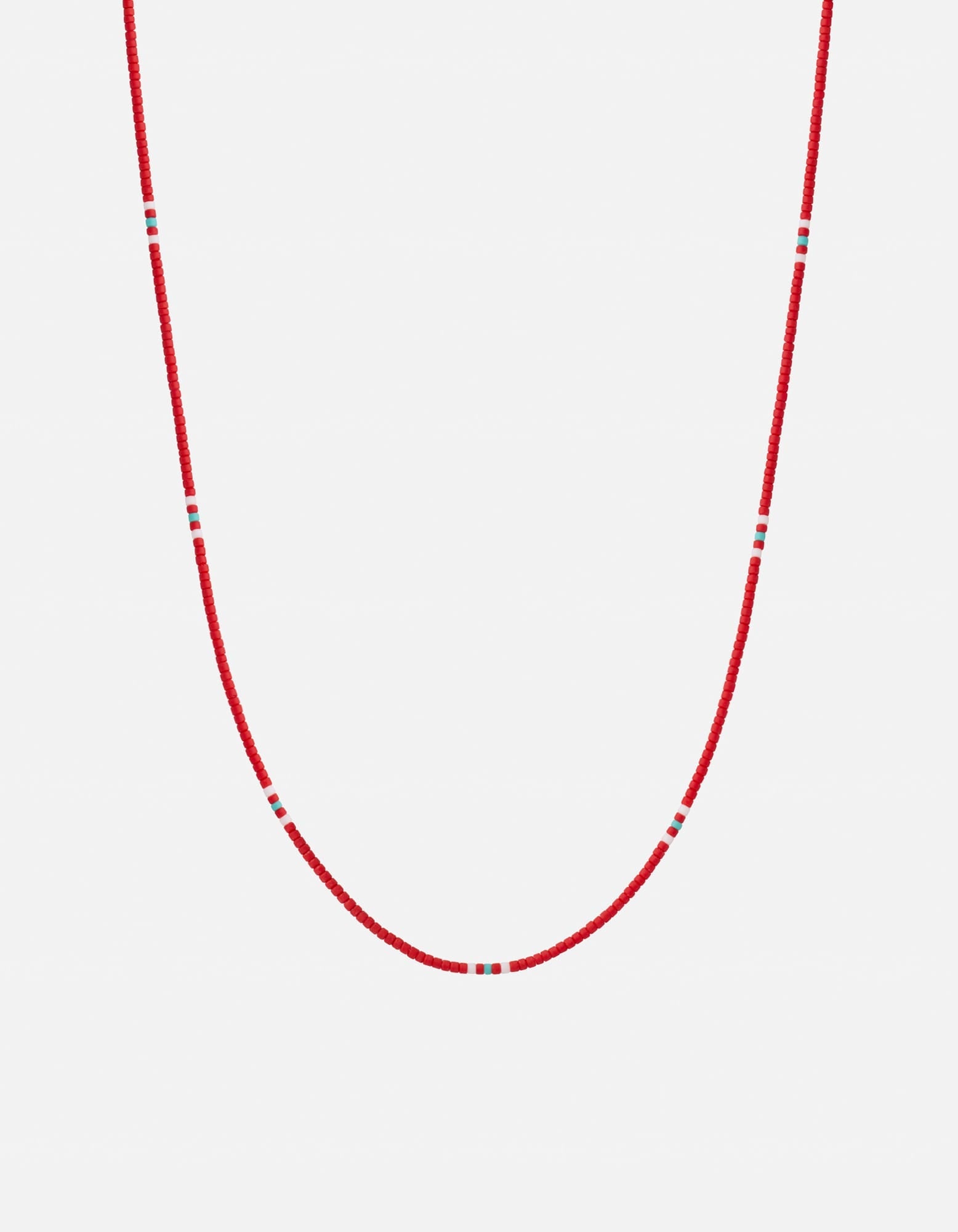 Miansai Necklaces Avi Bead Necklace, Sterling Silver / Red Red / 22in.