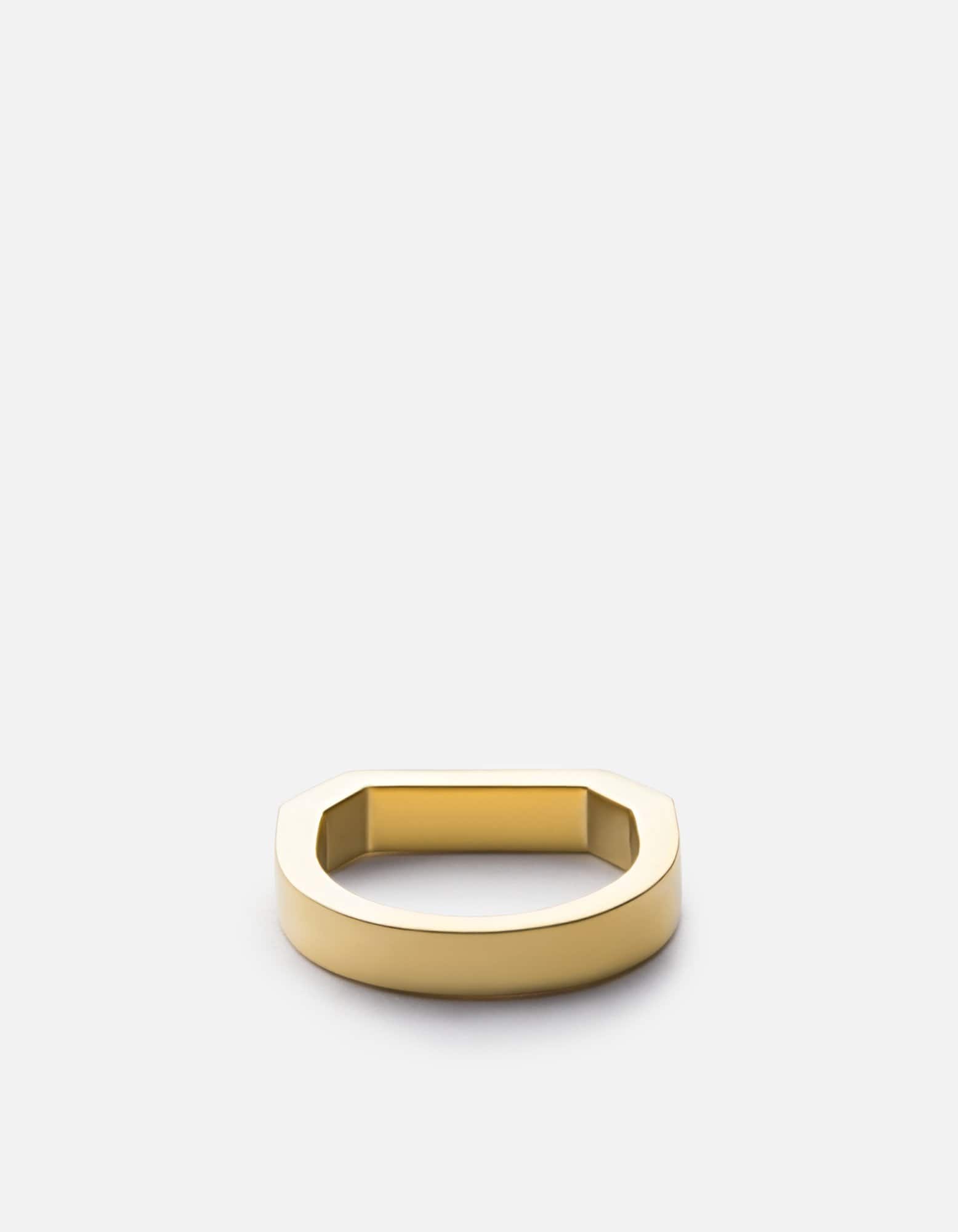 Hex Ring, Gold Plated