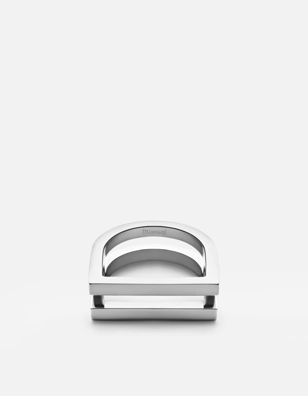 Miansai Rings Square Bar Ring, Sterling Silver Polished Silver / 5