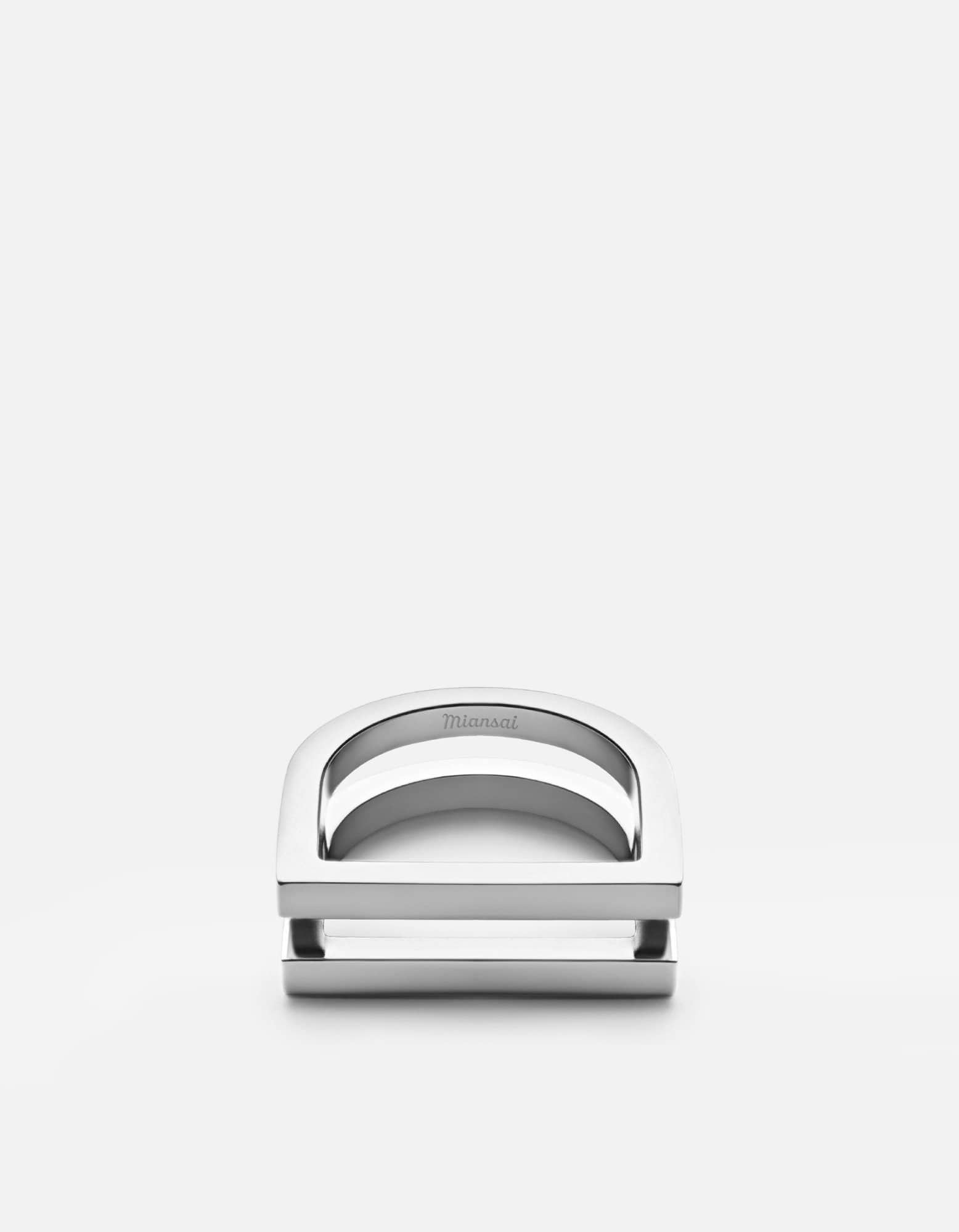 Miansai Rings Square Bar Ring, Sterling Silver Polished Silver / 5