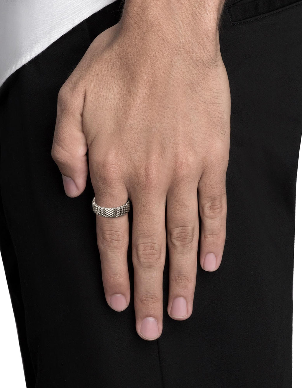 Moore Mesh Ring, Sterling Silver