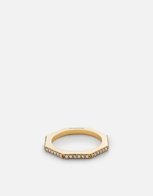 Miansai Rings Bly Ring, 14k Gold Pavé polished gold pave / 6
