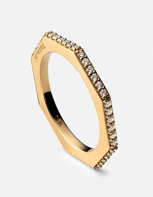 Bly Ring, 14k Gold Pavé