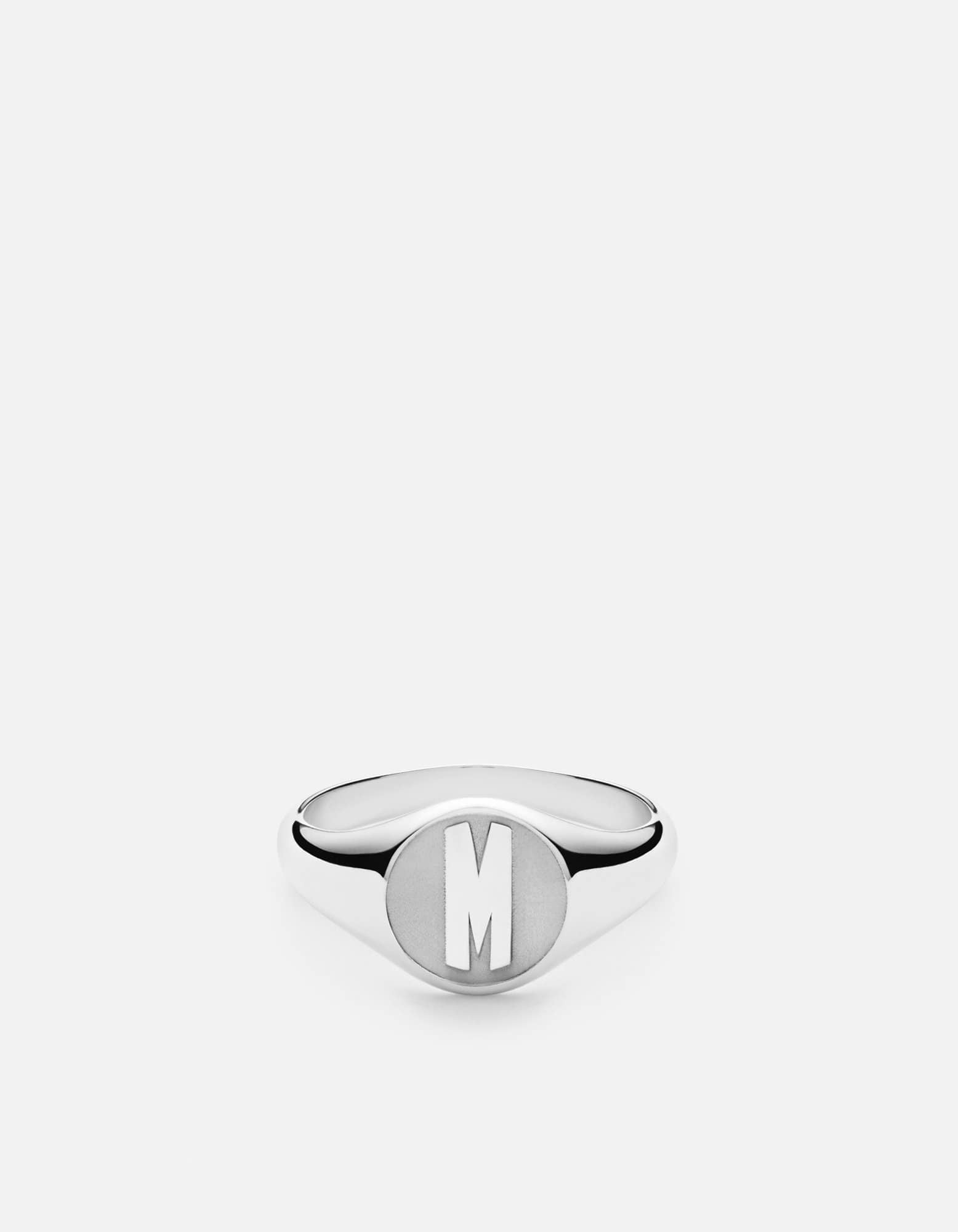 Monogram Signet Ring, Sterling Silver