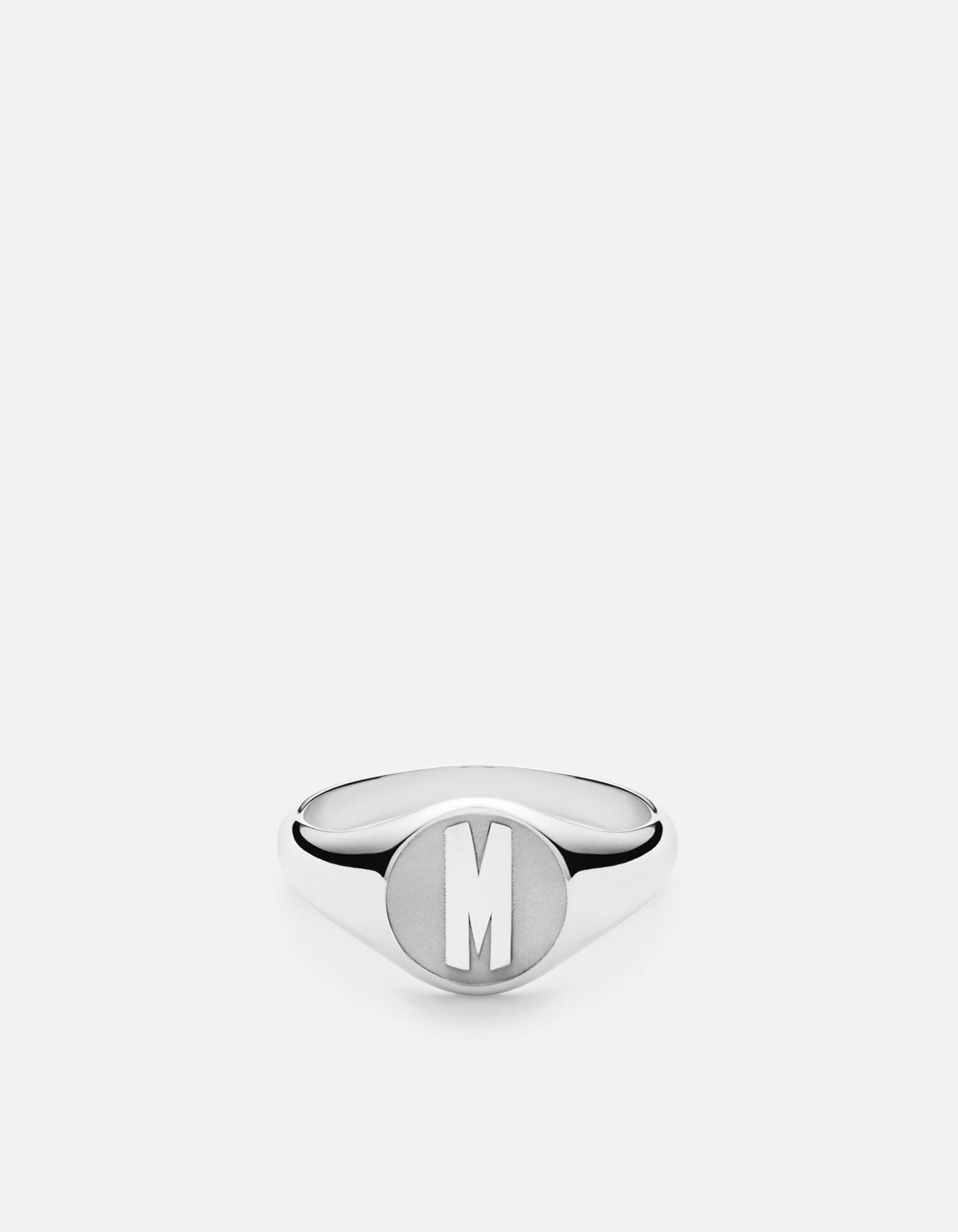 Signet Ring, Sterling Silver/3 Letter