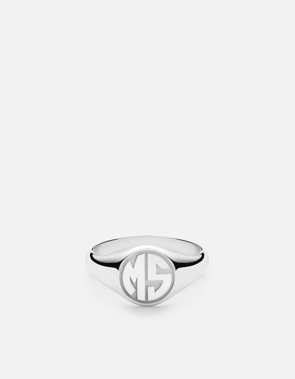 Signet Ring, Sterling Silver/3 Letter