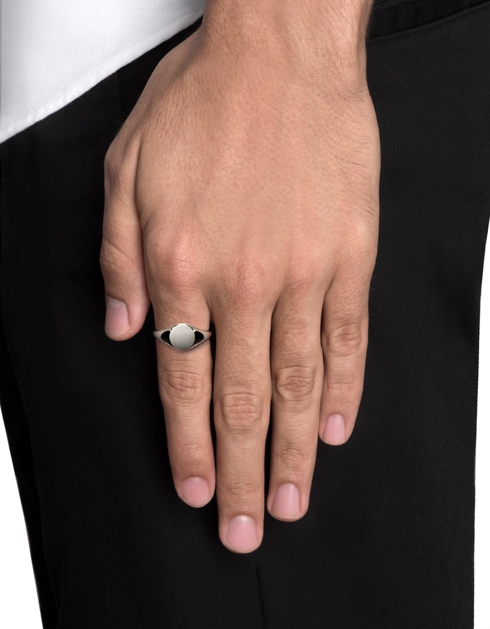 Monogram Signet Ring, Sterling Silver