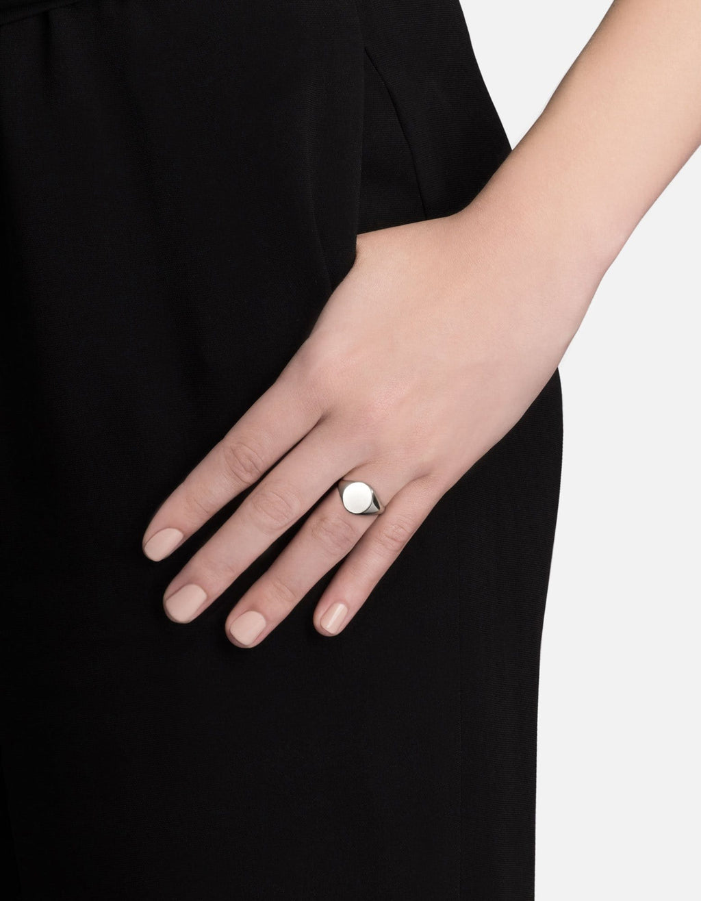 Signet Ring, Sterling Silver/3 Letter
