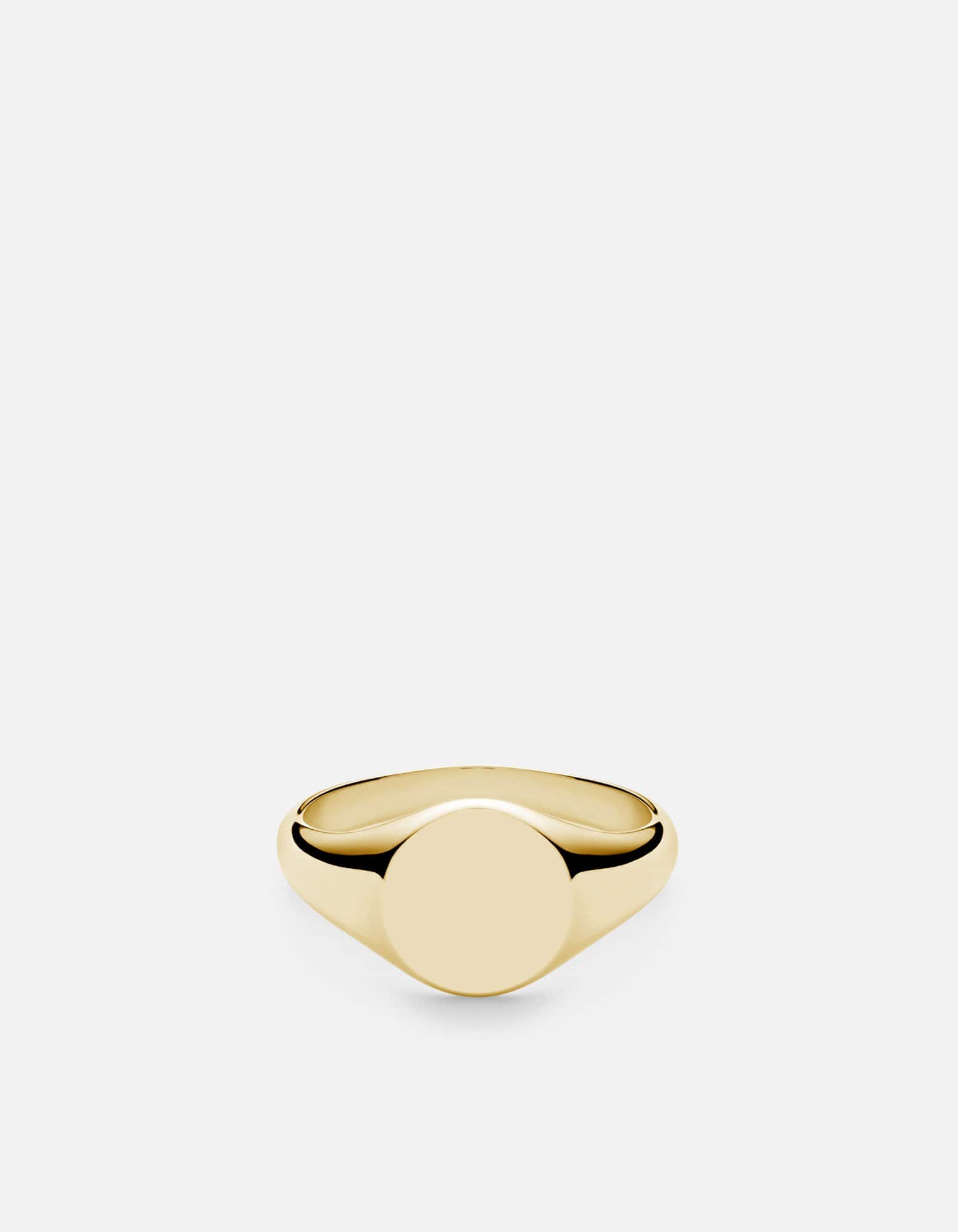 Miansai Rings Signet Ring, 14k Gold Polished Gold / 10 / Monogram: No