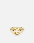 Miansai Rings Signet Ring, 14k Gold Polished Gold / 10 / Monogram: Yes