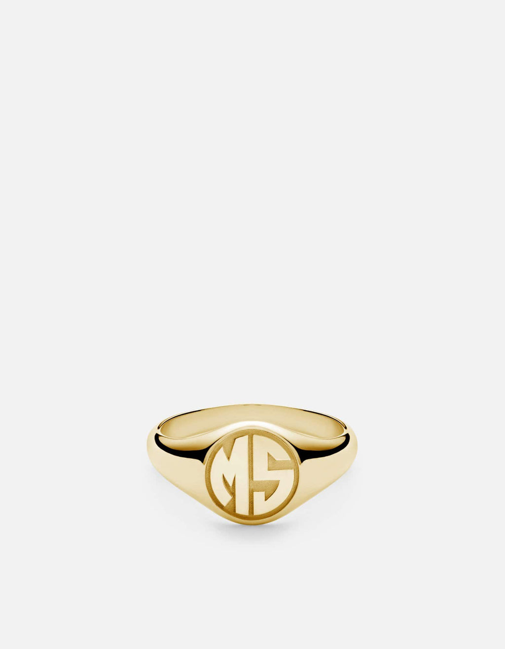Signet Ring, 14k Gold/3 Letter