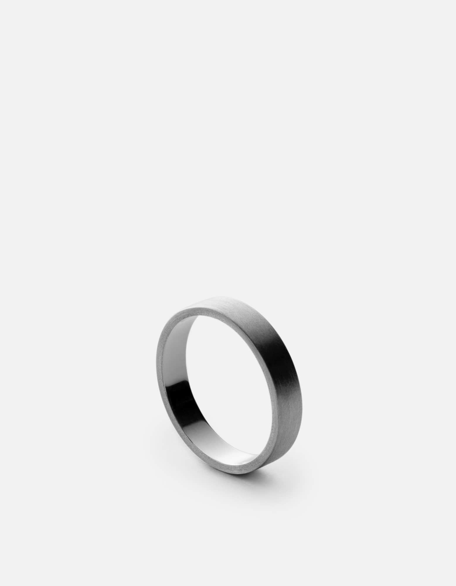 4mm Silver Ring, Matte Sterling Silver