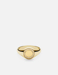 Miansai Rings Halo Signet Ring, 14k Gold Pavé Polished 14k Gold/Pave / 6