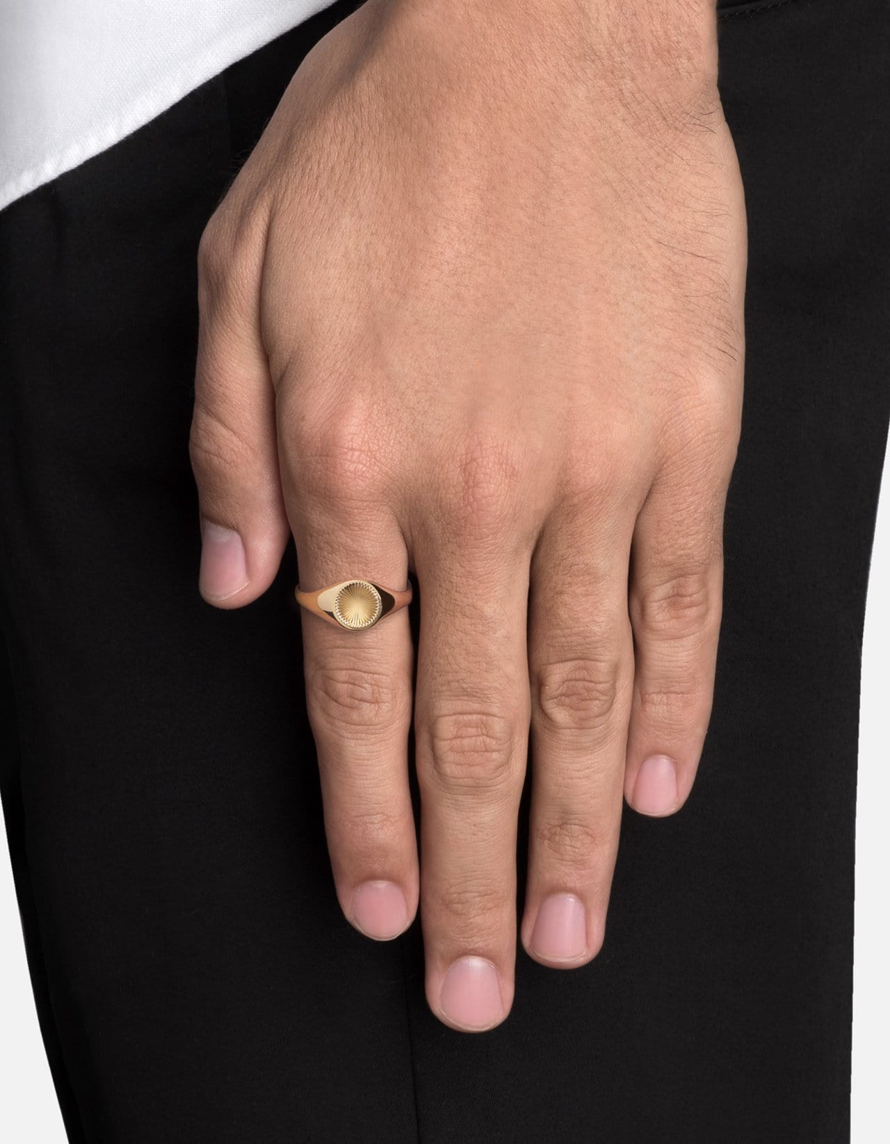 Solar Signet Ring, Gold Vermeil