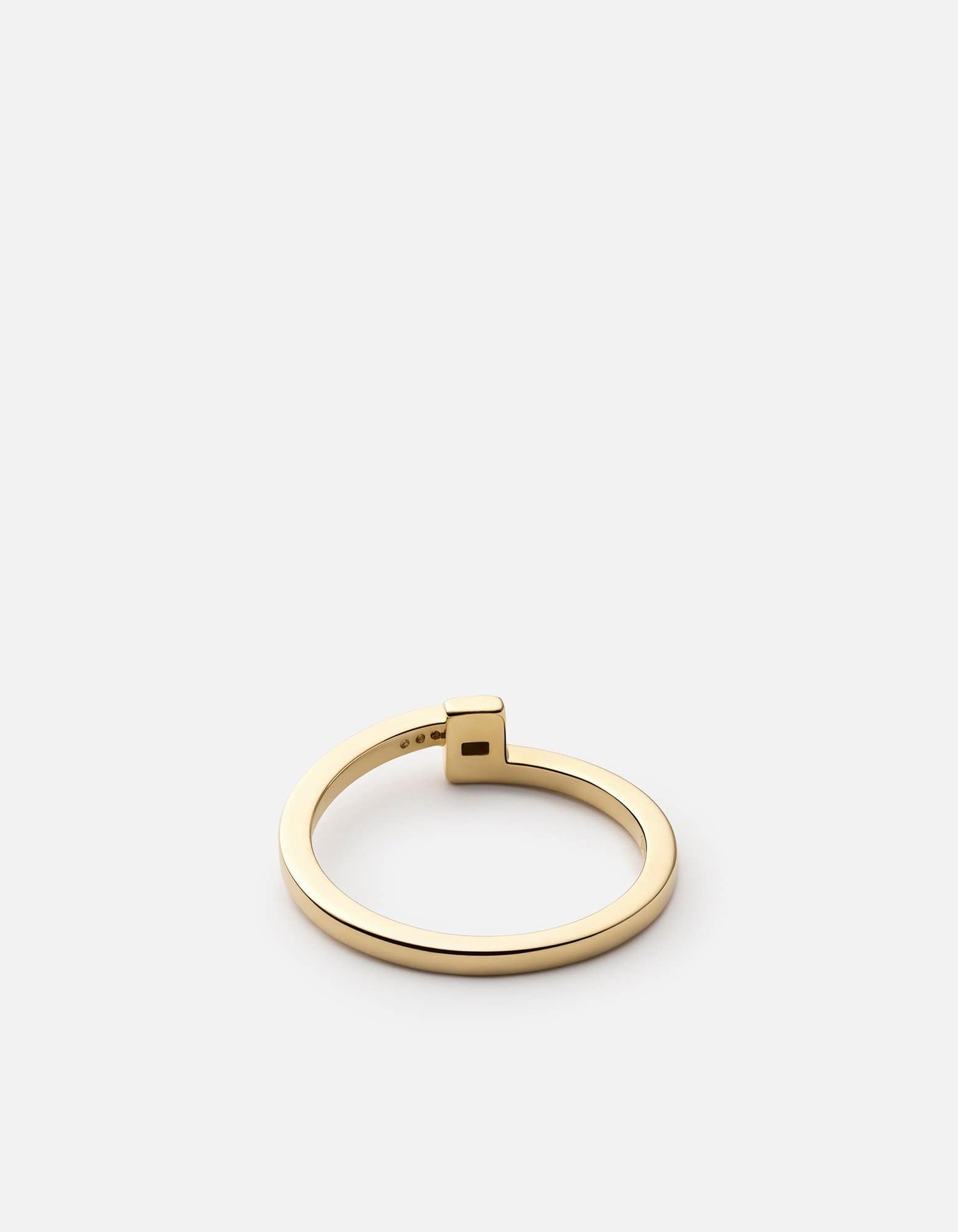 Cubist Ring, 14k Gold Pavé