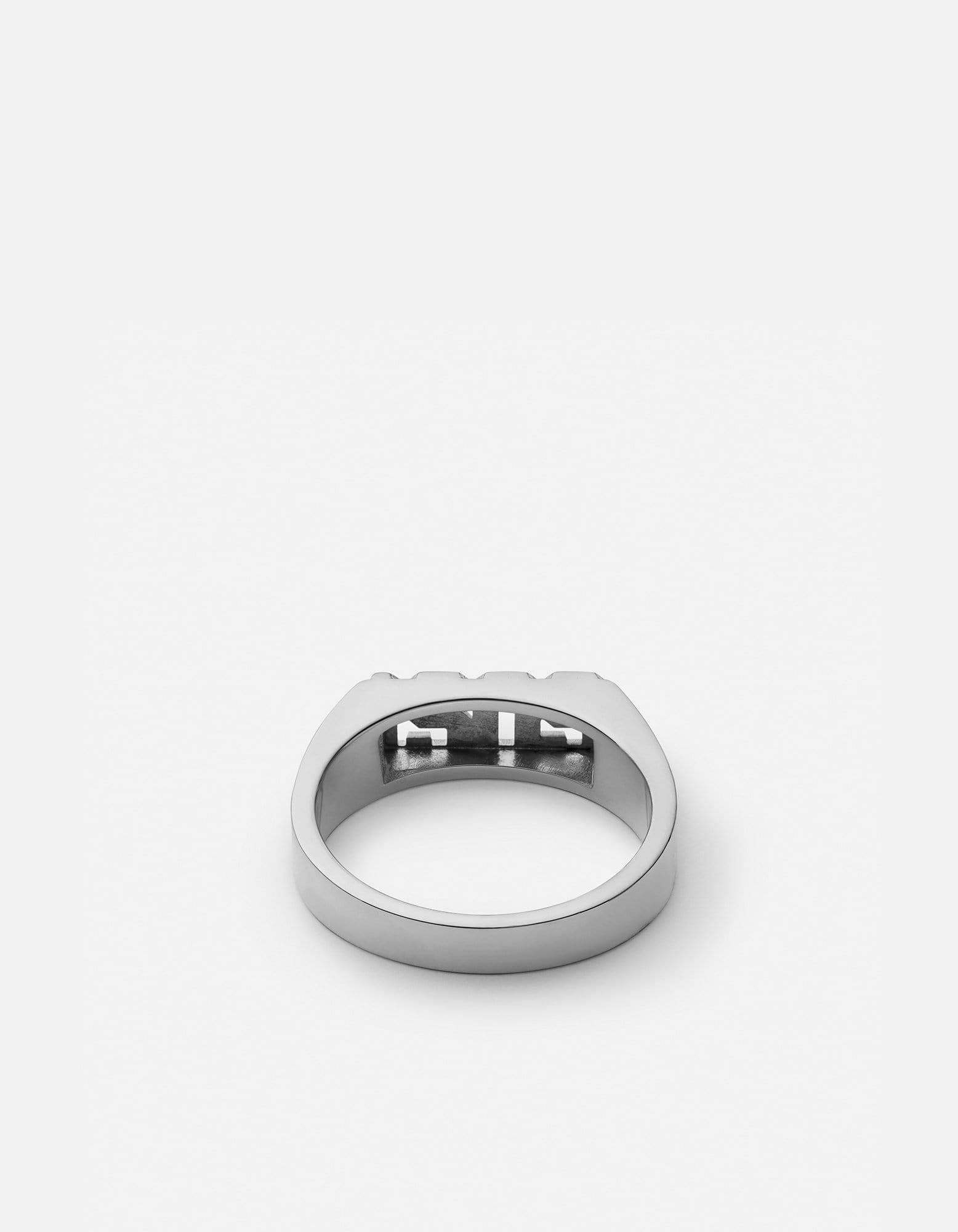 Numero Ring, Sterling Silver