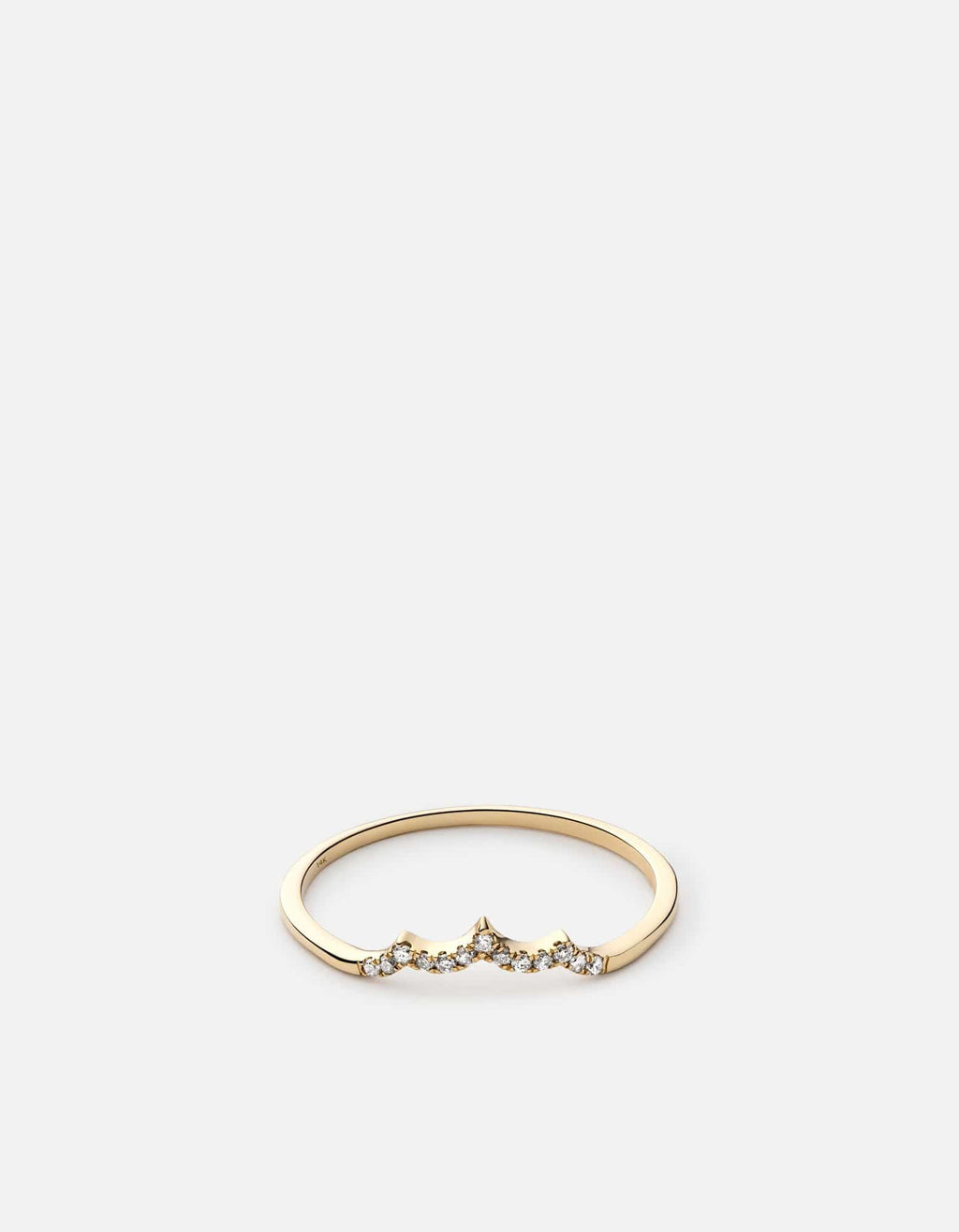 Miansai Rings Faye Ring, 14k Gold Pavé Polished Gold/Pave / 7