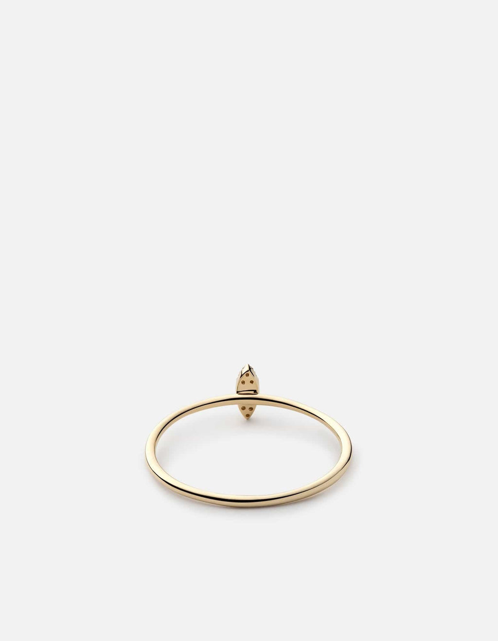 Marquise Ring, 14k Gold Pavé