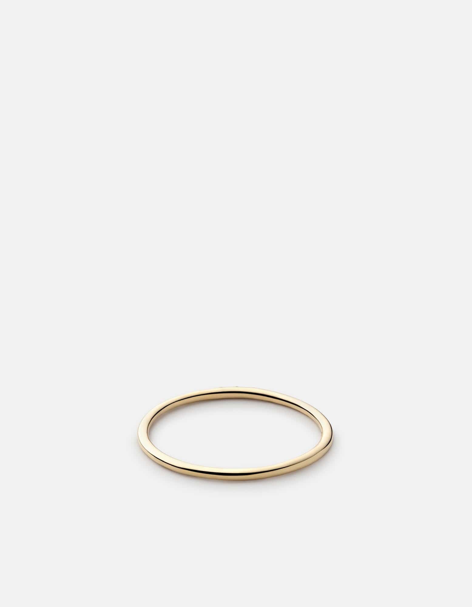 Trinity Ring, 14k Gold Pavé