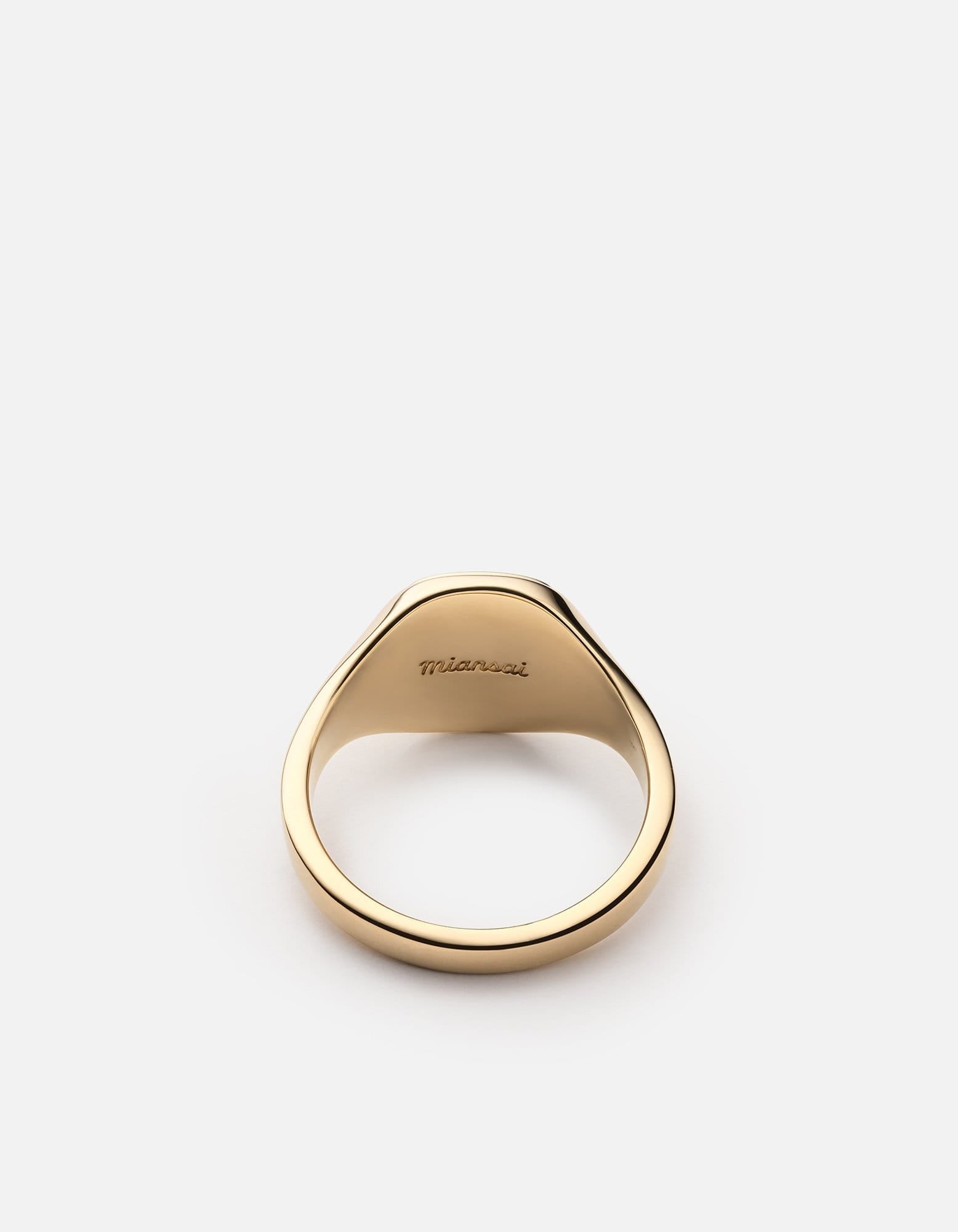 Square Step Signet Ring, Gold Vermeil