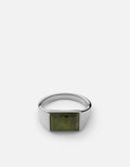 Miansai Rings Lennox Jasper Ring, Sterling Silver Green / 10