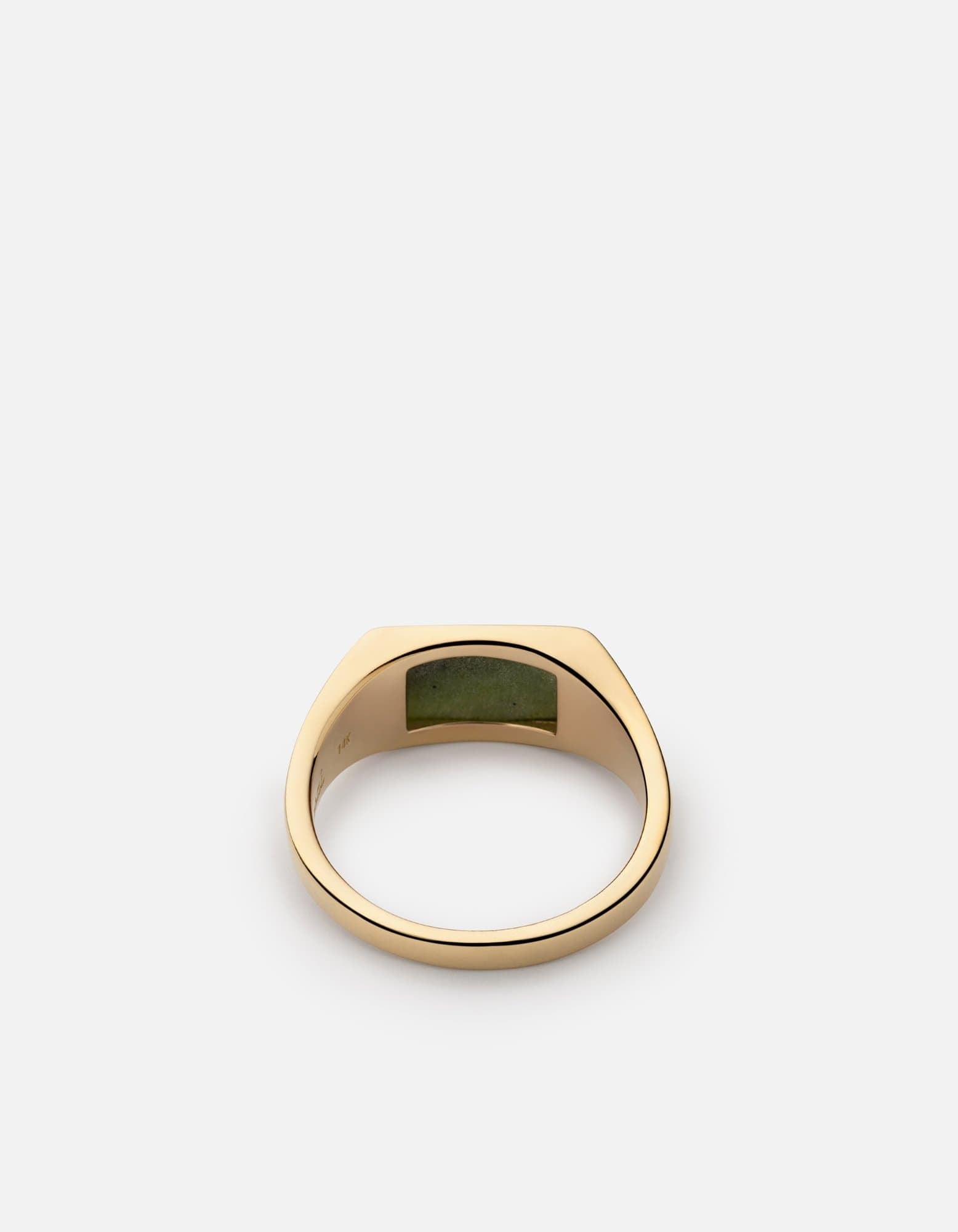 Lennox Jasper Signet Ring, Gold Vermeil