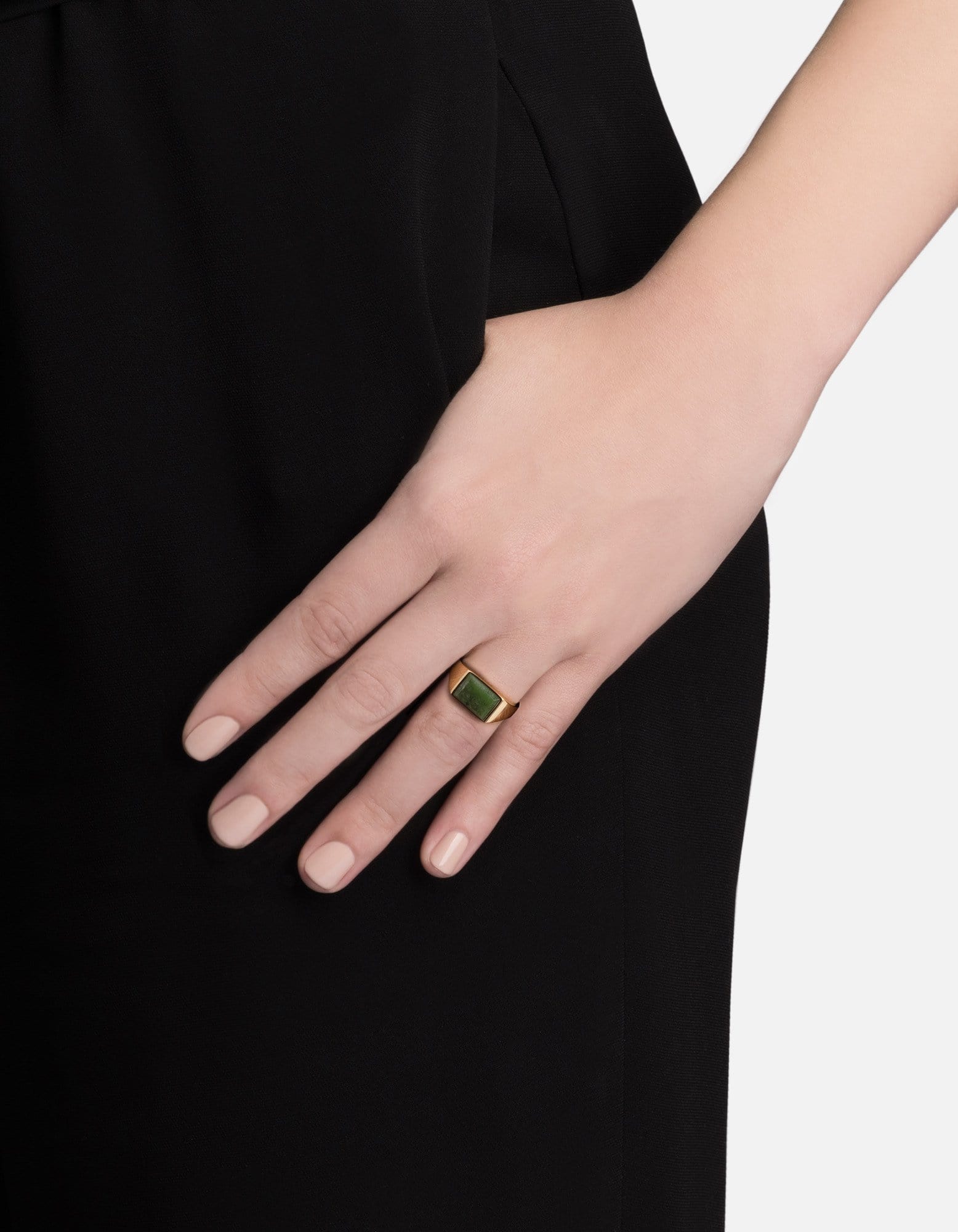 Lennox Jasper Ring, Gold Vermeil