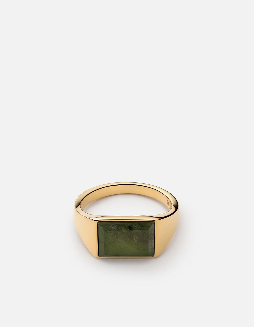 Lennox Jasper Signet Ring, Gold Vermeil